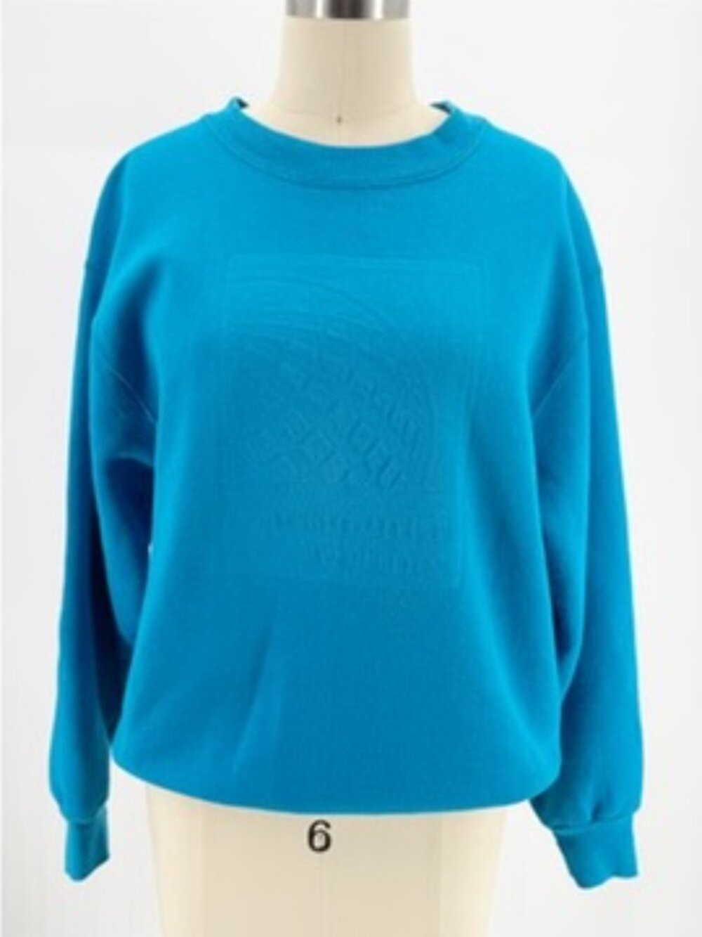 Vtg 80s Continental Airlines Blue Crewneck Sweatshirt Fruit of the Loom Size M - Picture 8 of 8